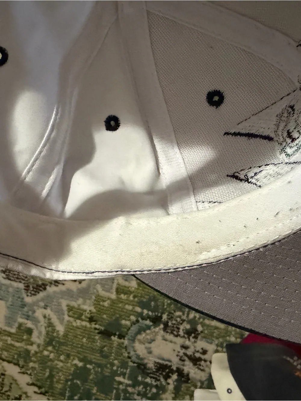 LOGO 7 White Navy Black Notre Dame Leprechaun Patch Snapback Hat